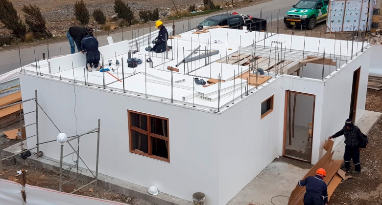 Thousands of two storey GHS Permanent Homes in Peru