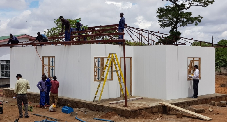 80m2 GHS Permanent Home in Malawi low cost housing in Africa
