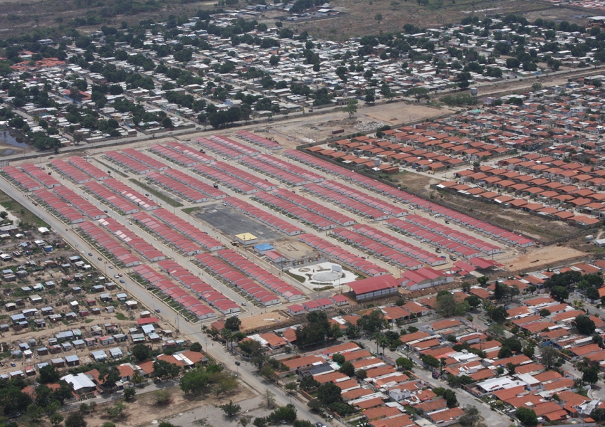 Residential area with GHS Permanent Homes in Coromoto, Venezuela