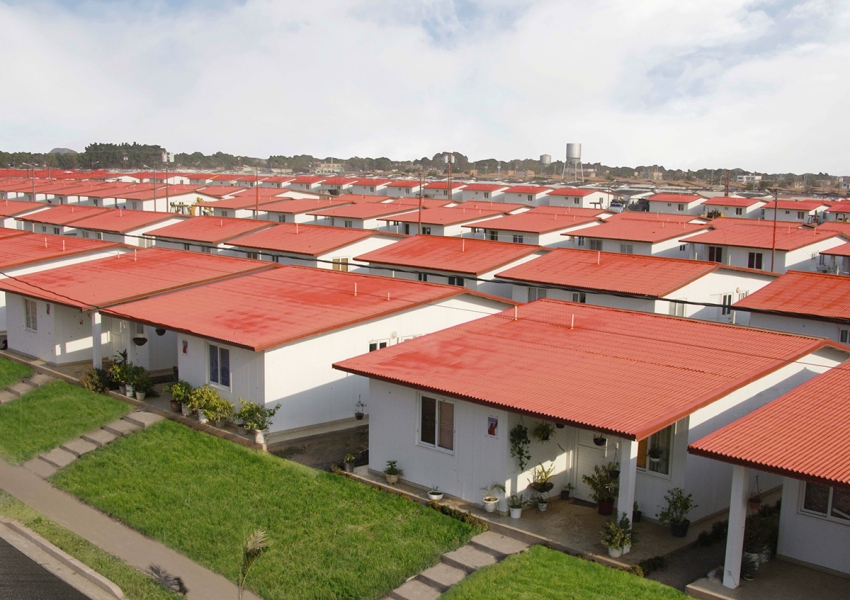 Residential area with GHS Permanent Homes in Coromoto, Venezuela