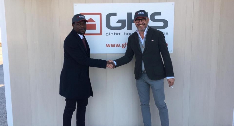 Ali Serge Daniel mit owner Harald Rath at GHS Global Housing Solutions. Ali Serge Daniel mit owner Harald Rath at GHS Global Housing Solutions.