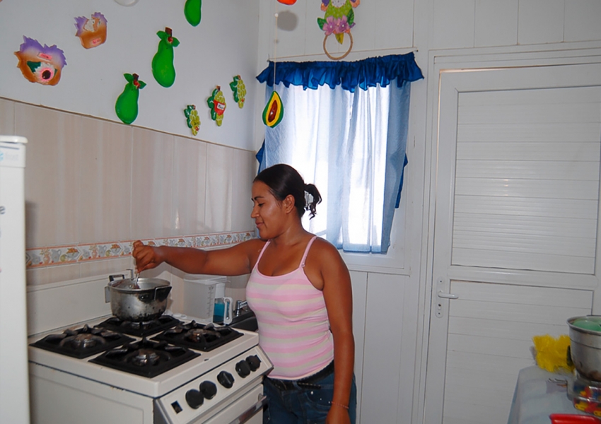 Residential area with GHS Permanent Homes in Coromoto, Venezuela