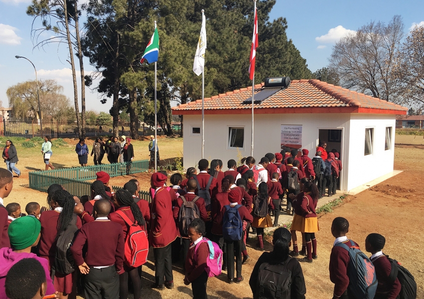 Office building for school custodian, South Africa